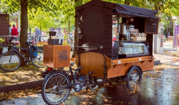 Сеть передвижных велокофеен в парках Москвы