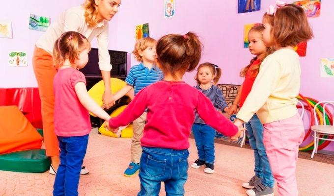 Детский сад с заполненными группами