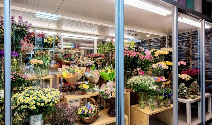 Сеть цветочных магазинов в удачной локации