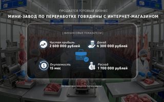 Мини-завод по переработке говядины с интернет-магазином