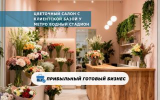 Цветочный салон с клиентской базой у метро Водный стадион