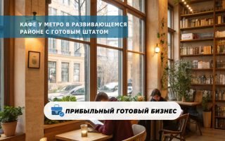 Кафе у метро в развивающемся районе с готовым штатом