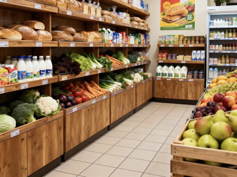Продуктовый магазин с потоком постоянных клиентов