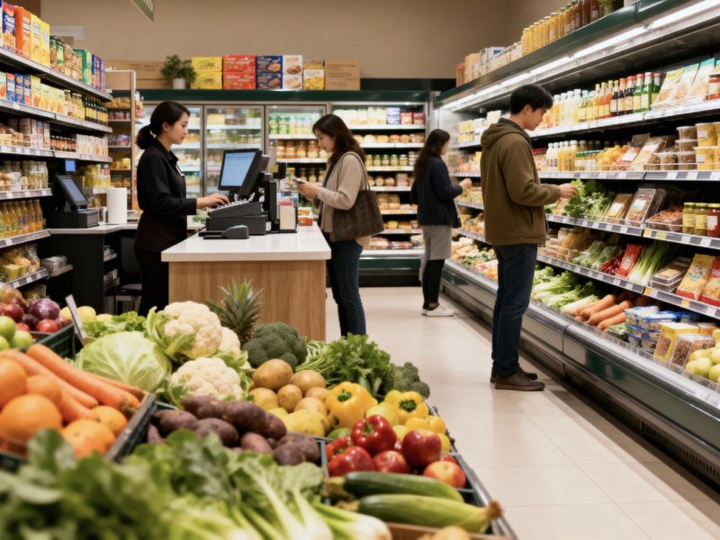 Продуктовый магазин с потоком постоянных клиентов
