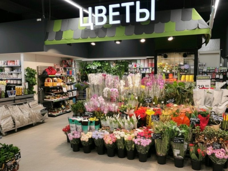 Перспективный цветочный магазин в центре Москвы