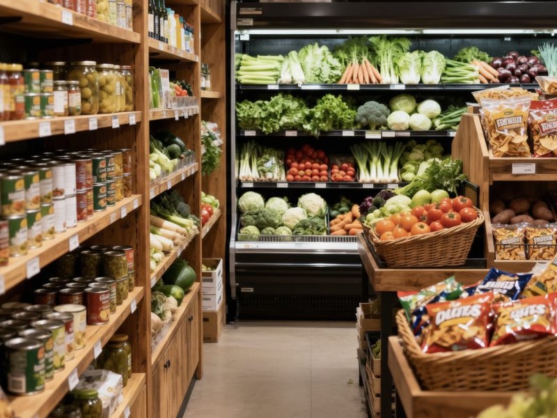 Успешный продуктовый магазин с постоянным потоком покупателей