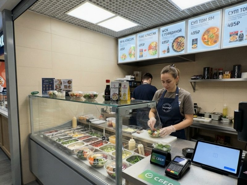 Корнер кафе поке в Москве с прибылью 150 тыс. в мес