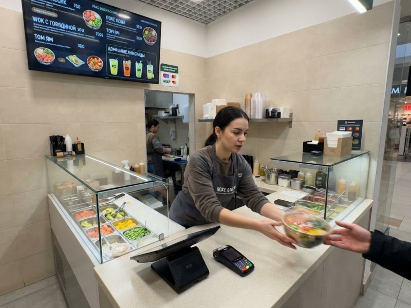 Корнер кафе поке в Москве с прибылью 150 тыс. в мес