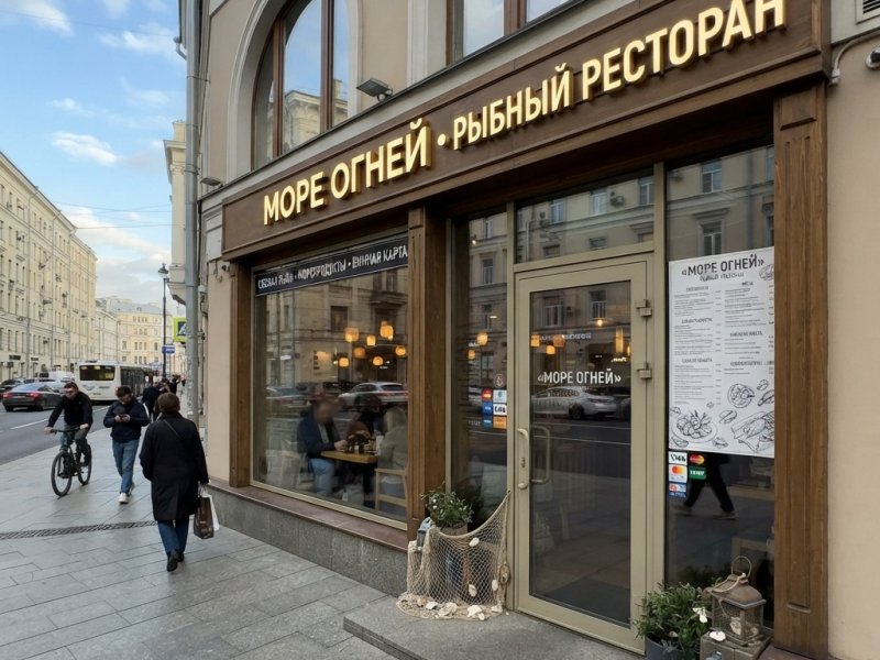 Рыбный ресторан в Москве с прибылью 200 тыс. в мес