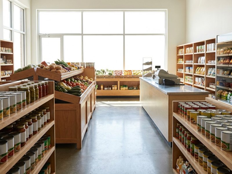 Продуктовый магазин с постоянным потоком клиентов и собственным ПВЗ OZON