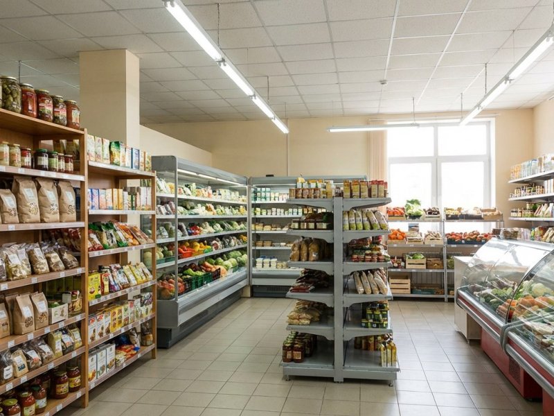 Продуктовый магазин в центре города