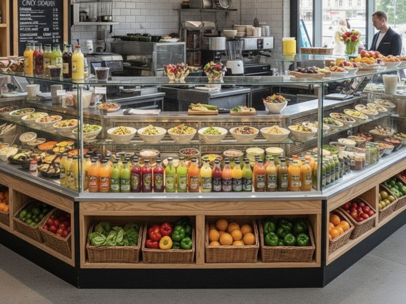 Корнер кафе поке в центре Москвы