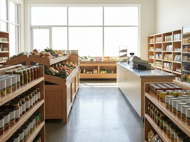 Стабильный продуктовый магазин с постоянным потоком клиентов