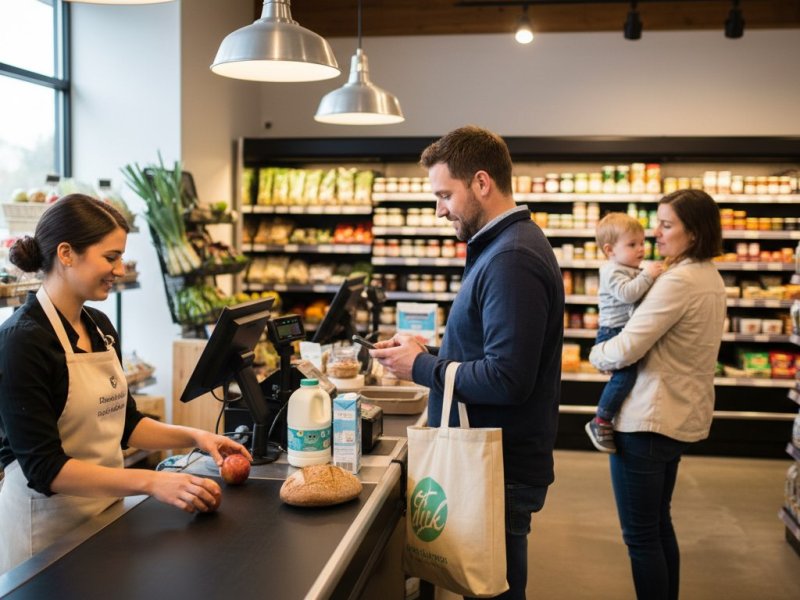 Продуктовый магазин с постоянными покупателями