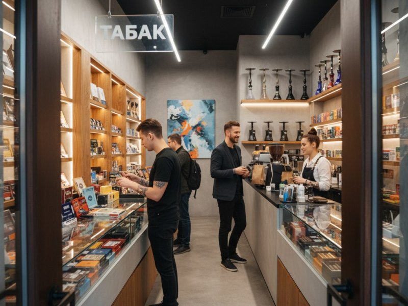 Табачный магазин в шаговой доступности от метро