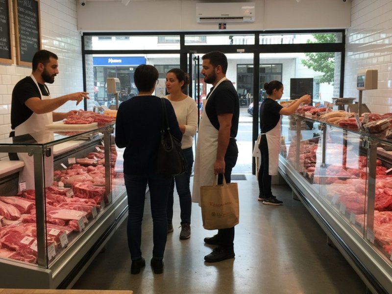 Мясная лавка с халяльной продукцией рядом с метро