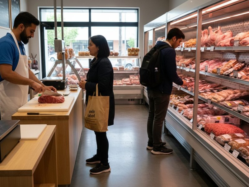 Мясная лавка с халяльной продукцией рядом с метро